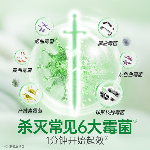 Sterilization and mildew removal cleaning combination pack Dettol fragrance natural disinfectant 1L + mildew removal spray 500ml