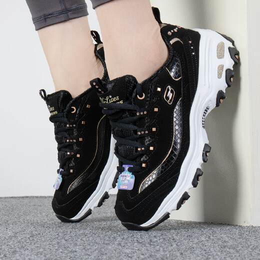 Chaussures féminines Skechers 2025 Au automne Nouvelles chaussures de sport légères et à la mode Chaussures de course basse top respirant et confortable chaussures décontractées Panda 11979-BKGD 35 220 mm