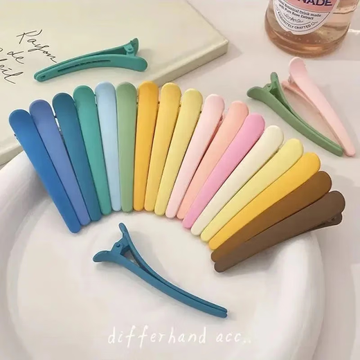 Seamless hair clip for girls, side bangs clip for face wash and makeup, hair clip, duckbill clip, random hair color, mixed color combination, 5 pcs