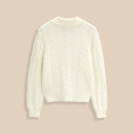 IEF/Aiyifu 2025 winter new style French gentle little woman casual commuting temperament versatile woolen top blue apricot mixed color one size