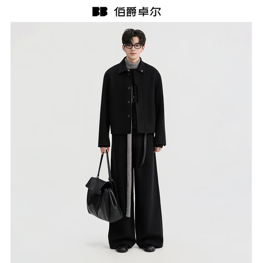 Earl Zall wool woolen jacket men's commuting warm 2025 autumn and winter new double-sided woolen jacket Z541615 Khaki M (170)