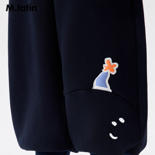M.Latin Maratin children's pants 25 winter new style fun carrot nose snowman knitted trousers blue and black 100