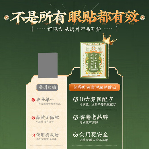 Huang Xixiang Lutein Eye Protection Patch relieves eye fatigue, improves vision, cold compress for dry and blurred eyes, ice compress without eye mask 3 boxes