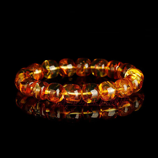 Fengxi natural Baltic amber old-type beads beeswax blood amber waist beads diy loose beads single multi-treasure bracelet diameter about 11* height about 10mm/piece