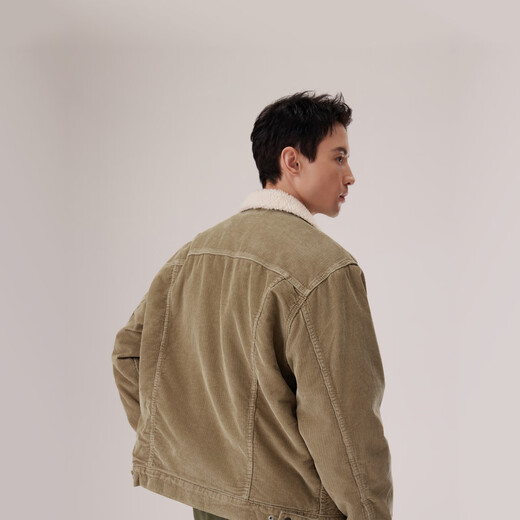 Levi's Levi's 25th Autumn and Winter New Men's Lapel American Retro Fashion Corduroy Casual Jacket Khaki L