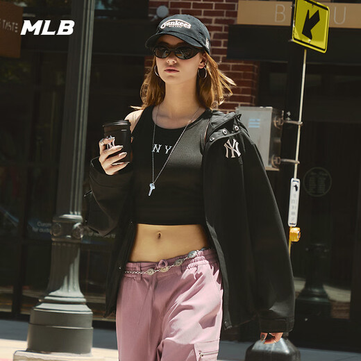 MLB official Zhang Kangle's same style waterproof and windproof jacket for men and women 25 autumn new WJB01 New York Yankees/Black 2XL