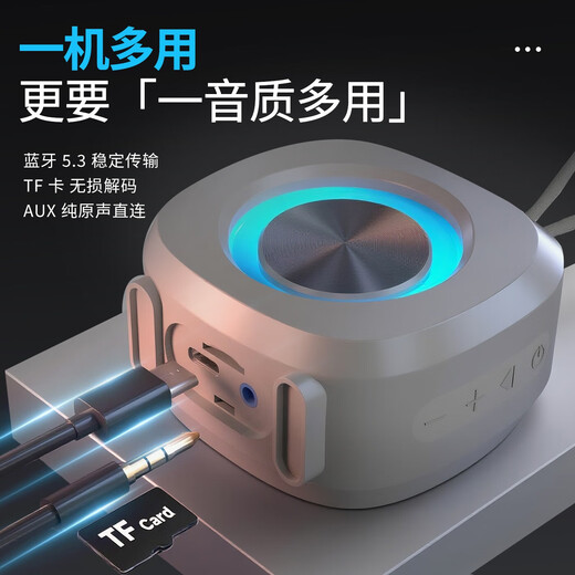 QPS蓝牙音箱音响户外便携2025最新款低音炮高音质小型音箱无线立体声防水汗尘强续航车载收款音响迷你 【磨砂黑】HIFI音质·TF卡播放·小巧便携