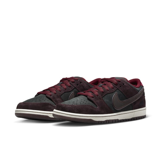 
Nike (NIKE) SBDunkLowPro men's and women's skateboard shoes FZ1289 official authentic 200 reddish-brown_dark beetroot color_team red_fail white 45