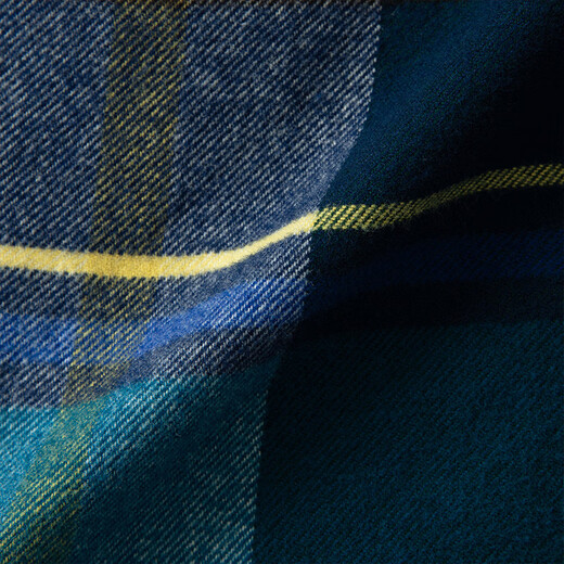 MUJI Women's Flannel Shirt Collar Wide Long Sleeve Shirt Women's Plaid Shirt Jacket 25 Winter Women's Green Plaid S (155/80A)