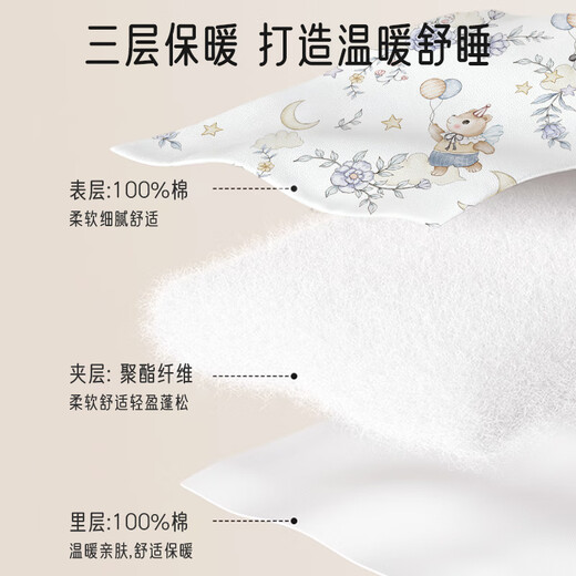 Aibaoxi baby quilt autumn and winter newborn quilted quilt swaddle towel anti-jump sleeping bag blanket Ye Mengyou painted S854