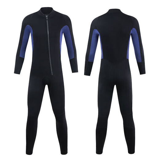 Junkiss winter swimming warm swimsuit men's wetsuit hooded thickened 3 cold-proof wet surfing suit snorkeling one-piece wetsuit 3MM hooded color matching hooded M