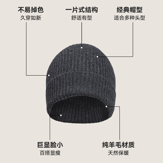 Made in Tokyo, 100% pure wool hat, autumn and winter thickened warm woolen hat, knitted hat, ear protection and cold protection hat for men