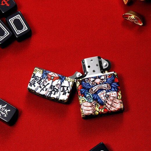 ZIPPO【人气单品】逢赌必赢彩印国潮之宝打火机正版美国生日礼物 彩印逢赌必赢(单机)(DY9902CY) 均码