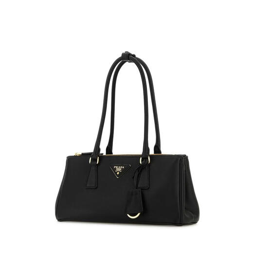 PRADA FW25 Luxury Women's Black Leather Shoulder Bag BLACK One Size