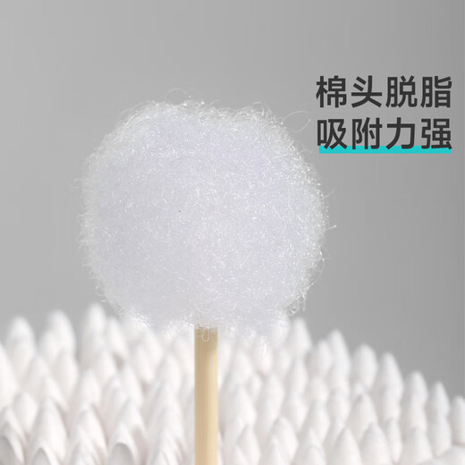 Meiya double-headed cotton swabs 300 pieces boxed ear-picking makeup pointed round head spiral cleaning multi-functional ear-picking spoon cotton swab stick