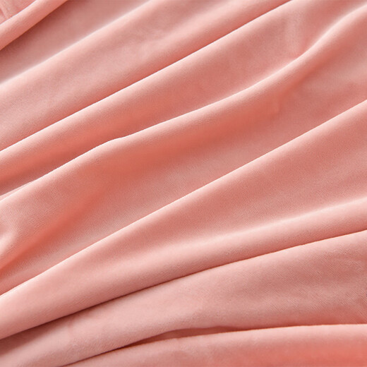 Mercury Series Home Textiles European Light Luxury Class A Baby Velvet Quilted Bed Skirt Single Piece Thickened Milk Coral Velvet Lace Bed Pink Jade Single Bed Skirt 120cm*200cm