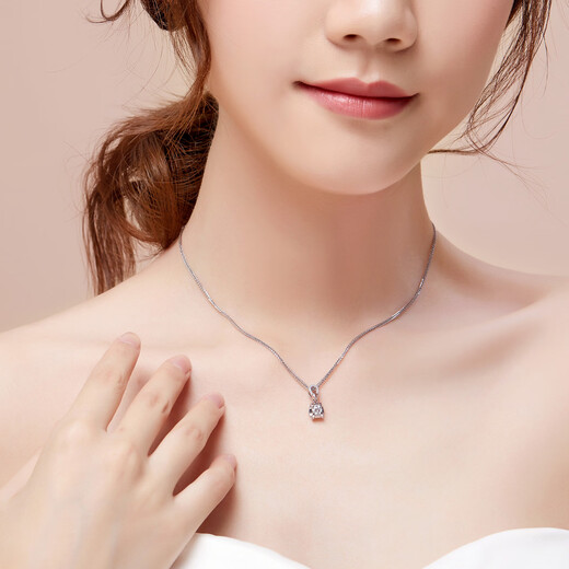 Chao Acer and Deng Wei's same style Cupid's Promise 18K gold diamond necklace and neck accessory, high-end light luxury gift YD, chain length is about 42cm + extension chain, diamond is about 0.3ct