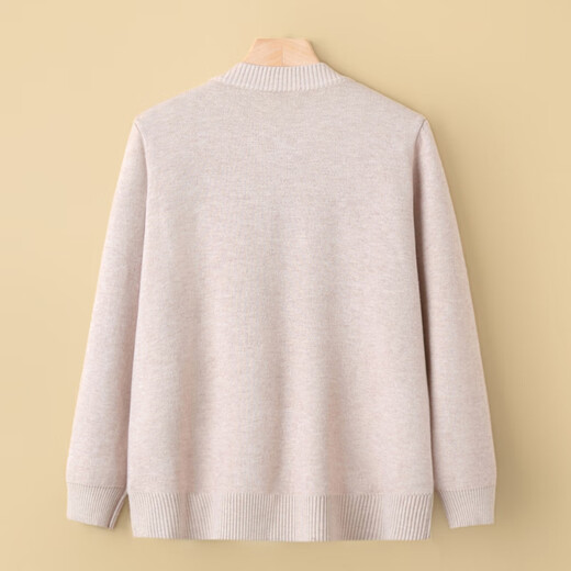 Ink puppet warm clothes and sweaters for middle-aged and elderly women, grandma's autumn and winter thick velvet coat, foreign style mother's wear, versatile knitted cardigan