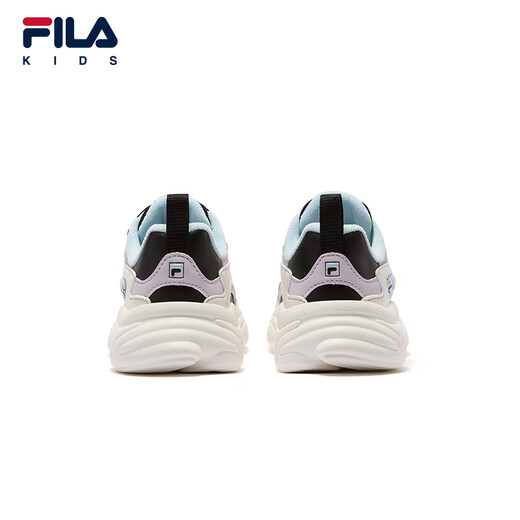 FILA斐乐儿童童鞋跑步鞋2025年冬季新款男女小童加绒保暖复古鞋 黑/冰兰花粉-BS 32