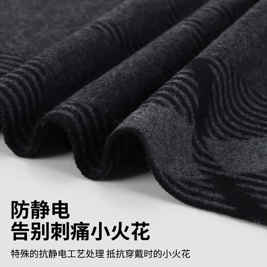 Memaru scarf for men in autumn and winter, versatile woolen warm men's plaid student scarf, high-end birthday gift for boyfriend