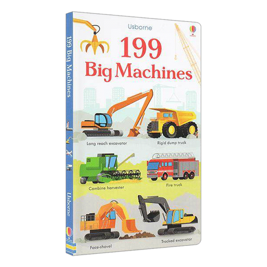 英文原版 Usborne 199 Big Machines 199种大机器 尤斯伯恩儿童英语早教启蒙认知单词学习绘本纸板书 英文版 进口英语原版书籍