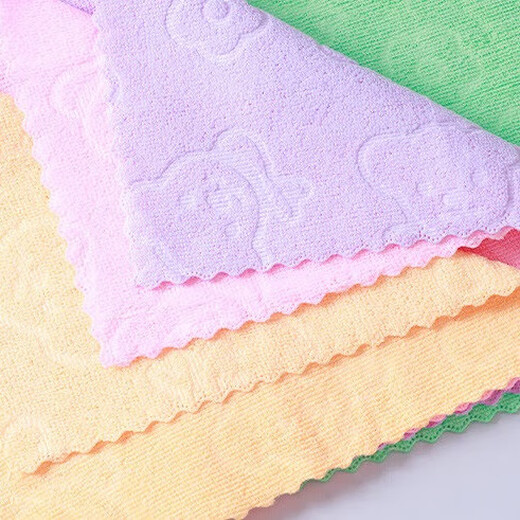 Jingxi self-operated - special brand pet towel, water-absorbent and quick-drying thickened bath towel, coral velvet easy to clean, door-to-door delivery, embossed bear square towel 30*30cm (3 pieces)