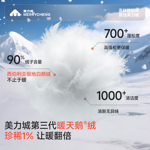 Meili City Tan Jianci same style puff short hooded goose down winter three-proof top jacket down jacket for women 156