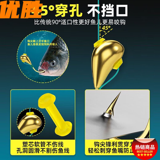 Luo Zhuodou line set seven-star float 18 traditional fishing set finished fish floating fish line set full set tied with high sensitivity spots 2.7m sub-line clip seven-star float 1 set No. 10 main line