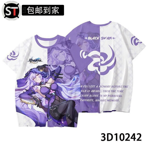 Yusen Memories Robin Impresión de cierre de estrellas COMA CO. COMA COLEZA Robin Liuying Blade Popular Camiseta adolescente 3D TCC1480-POTIO M 90-100Jin [Jin iguala 0.5 kg]