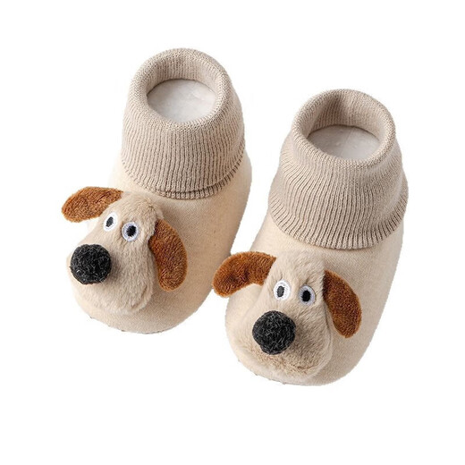 Newborn infants and toddlers' pre-step shoes for spring and autumn indoor cute cartoon non-slip toddler floor socks shoes Bunny One size fits all size L Recommended foot length 11.5-12.5cm