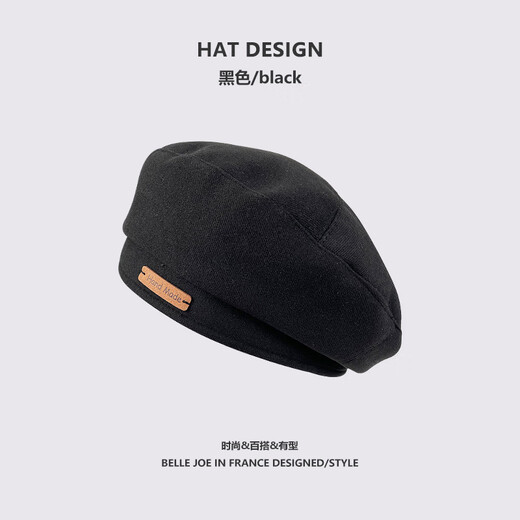 Antarctic Beret Women's Big Head Autumn and Winter Fashionable Octagonal Hat 2025 New Big Head Newsboy Hat Outdoor Wear Black Versatile Showing Small Face Fashion