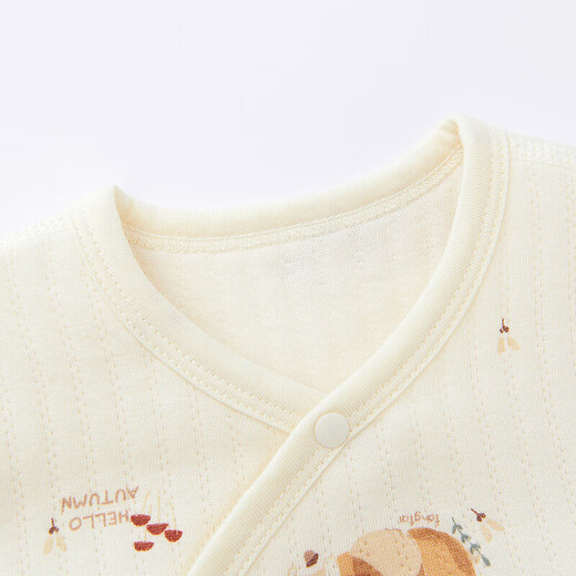 Tongtai (TONGTAI) baby jumpsuit autumn and winter pure cotton baby clothes children's warm clothespin cotton boneless crawling suit orange 90cm