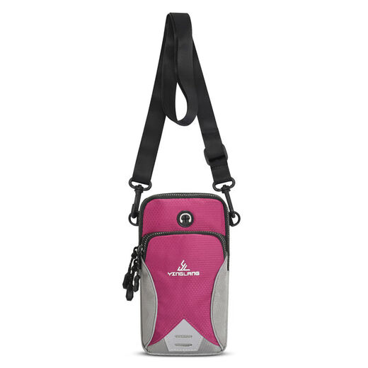Zhizhou outdoor mobile phone bag, sports arm bag, cycling fitness running wrist bag, multi-purpose for men and women, can be worn cross-body and slung over one shoulder, red