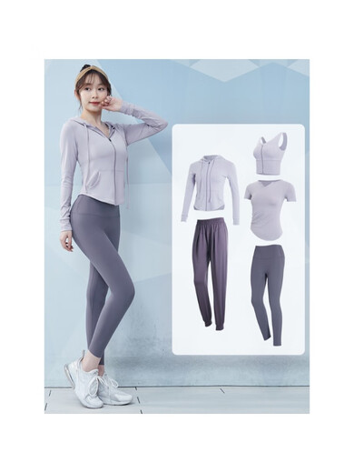 Vanstick Vanstick purchase products women's yoga clothes, slim and elegant, Pilates special sports autumn light purple two-piece set tc32611綶fast delivery S