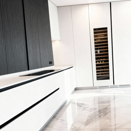 EREMITE JC235 household frequency conversion ultra-thin exterior door panel embedded red wine cabinet constant temperature wine cabinet air-cooled constant temperature and humidity cigar cabinet red wine and cigar all-in-one cabinet tea cabinet cold drink cabinet embedded single temperature/frequency conversion/external door/free heat dissipation and slight heat defogging 93 bottles