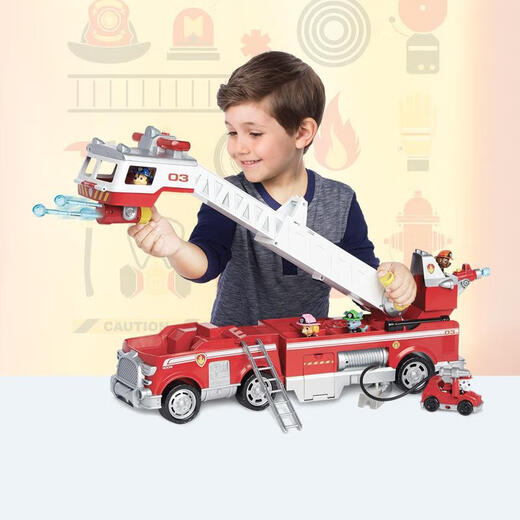 Wangwang team made great contributions genuine Wangwang team made great contributions super ultimate maomao fire truck sound and light rescue vehicle children's birthday gift toys 16752 Ultimate audio and light fire truck