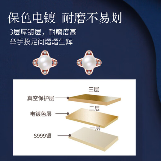 Lanshu (LANSHU) earrings for women 2025 new one-week earrings silver needle birthday gift for girls to give to their girlfriends niche light luxury high-end one-week earrings rose gift box s999 silver needle