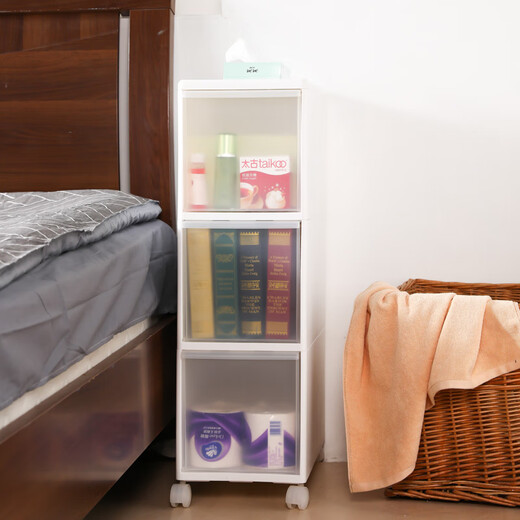 Likuai narrow gap storage cabinet imported from Japan overall cabinet drawer type bathroom storage rack three-layer storage cabinet