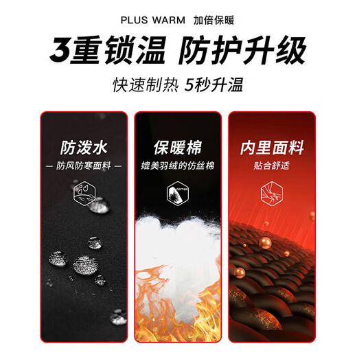 INTO TOP Outdoor Down Cotton Jacket Men's Winter New Graphene Warm Bread Jacket Windproof Thickened Cotton Jacket Men's Ivory White-H XL