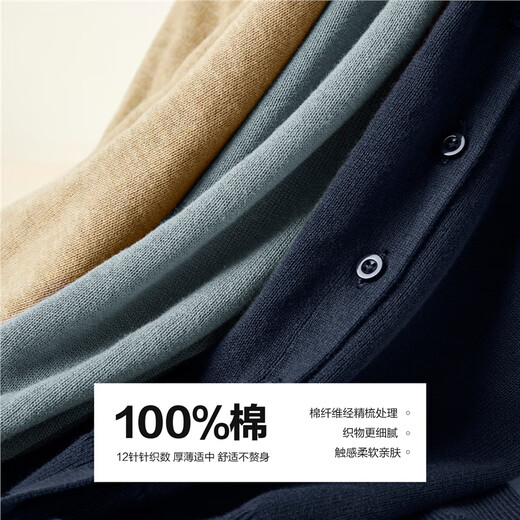 Giordano knitted cardigan for women, pure cotton V-necked shirt for women, solid colored women's outerwear 05350649
