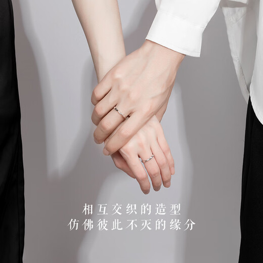 CHINA GOLD Möbius Ring Silver Ring Couple's Ring Sterling Silver Ring A Pair of Niche Design Birthday Gifts for My Girlfriend Three Lives Three Worlds Pure Silver 999 Pair of Rings and a Chinese Gold Gift Box
