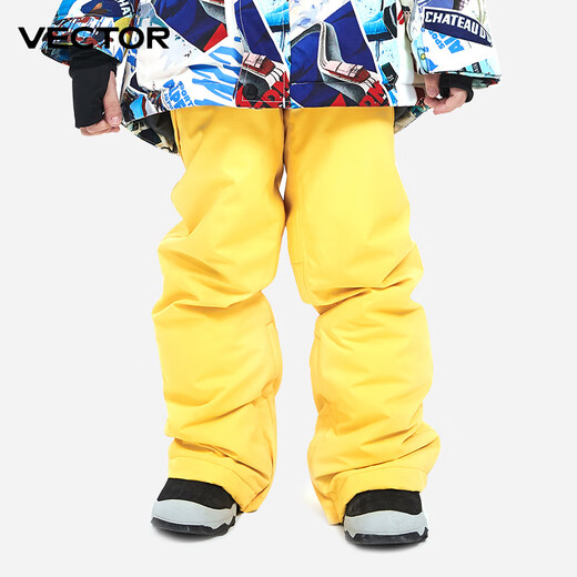 Vector New Children's Ski Pants Girls' Warm Waterproof Snow Pants Boys' Ski Equipment Light Color Graffiti Paradise 120cm (120)