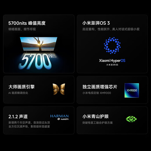 Xiaomi TV S Pro Mini LED 98 inches 2026 model 5700nits 3864 partitions 330Hz wide viewing angle low reflection screen 100 L98MC-SP