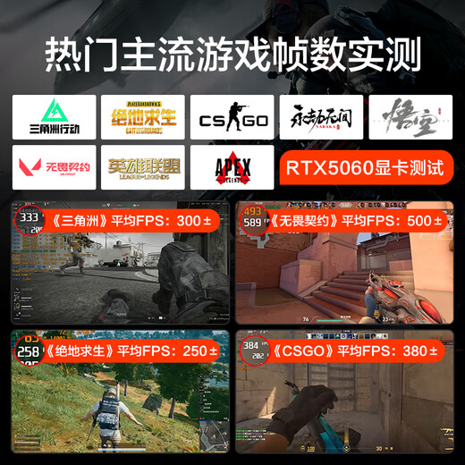 Yeston AMD Ruilong 7500F/9600X/9700X desktop assembly computer host RTX5060Ti Delta tile game live broadcast design rendering DIY complete machine configuration one R5 7500F丨RTX3050 efficient game