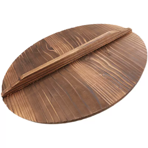 Yusenyi wooden pot lid household round wok lid thickened solid wood pot lid rural large pot lid water cylinder lid fir pot lid diameter 21 cm