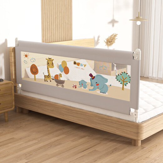 GUANLILANG Bed Fence Baby Anti-Fall Anti-Falling Bed Guardrail Baby Bed Side Safety Unilateral Lift Baffle Heightening Universal Parent-Child Time Sitting on the Bed Without Pressing the Rod + 0 Gap (1.8 Meters/Single Side)