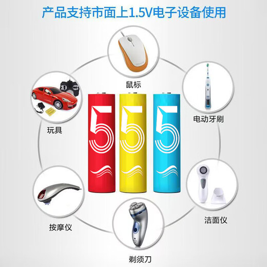 Xiaomi Alternate Color Rainbow Blue Carbon Battery No. 5 Battery Watch Toy TV Air Conditioner Remote Control Battery No. 7 Remote Control Mouse Small Fan Rainbow Blue No. 7 - Six Pack