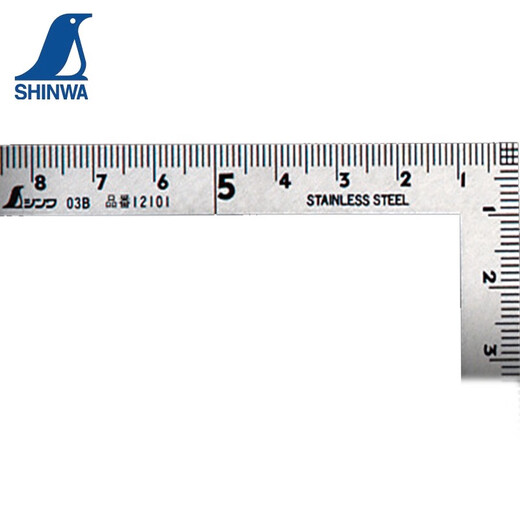 Determinación de afinidad 10*5 cm Regla pequeña curva Método de tres pulgadas 12101 Regla de esquina pequeña de acero inoxidable igual que la Determinación de afinidad de Shinwa de la parte delantera y posterior 10*5 cm Regla curva pequeña tres tres