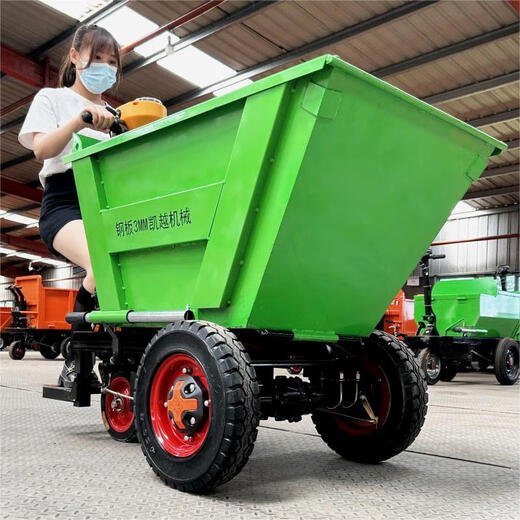 RSRDDY electric ash bucket truck construction site trolley three-wheel four-wheel self-unloading sand loading agricultural dump truck breeding dung truck upgraded reinforced bucket 8MM thick bottom inclined bucket-60-20A