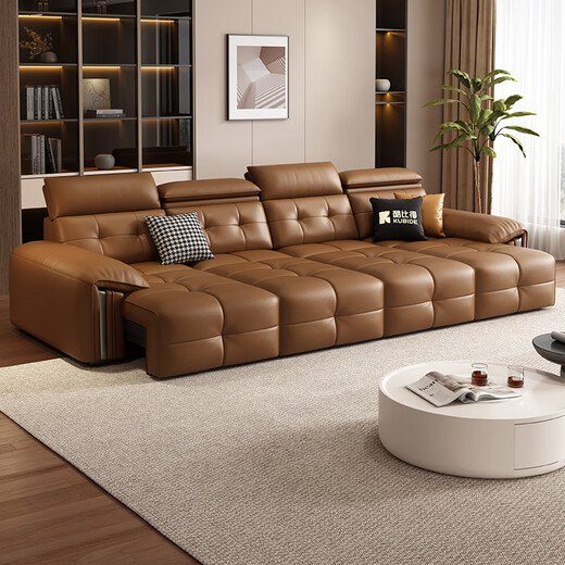 Coolbid electric sofa bed Italian minimalist three-person small apartment multi-functional retractable leather sofa living room upgraded version three-person 3.1 meters. Three functions